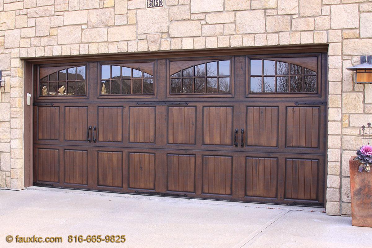 Garage Doors Fauxkc Wood Faux Finish Metal Garage Doors 69 15043 Oxford St Overland Park Ks 66224